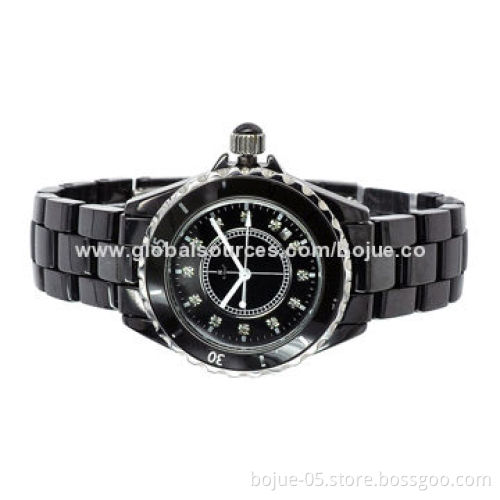 Top Quality Black Strap Japan Movement Watch